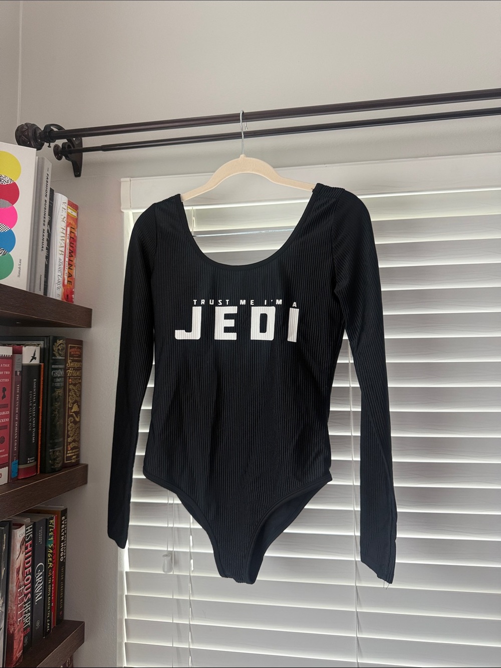 STAR WARS Forever 21 Collab Black 'Trust Me I'm a Jedi' Ribbed Woman’s Top
